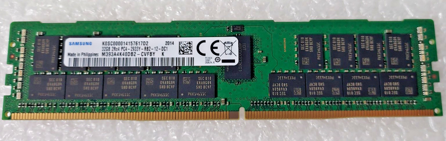 Samsung M393A4K40DB2-CVFBY 32GB DDR4 2Rx4 PC4-2933Y ECC Registered DIMM
