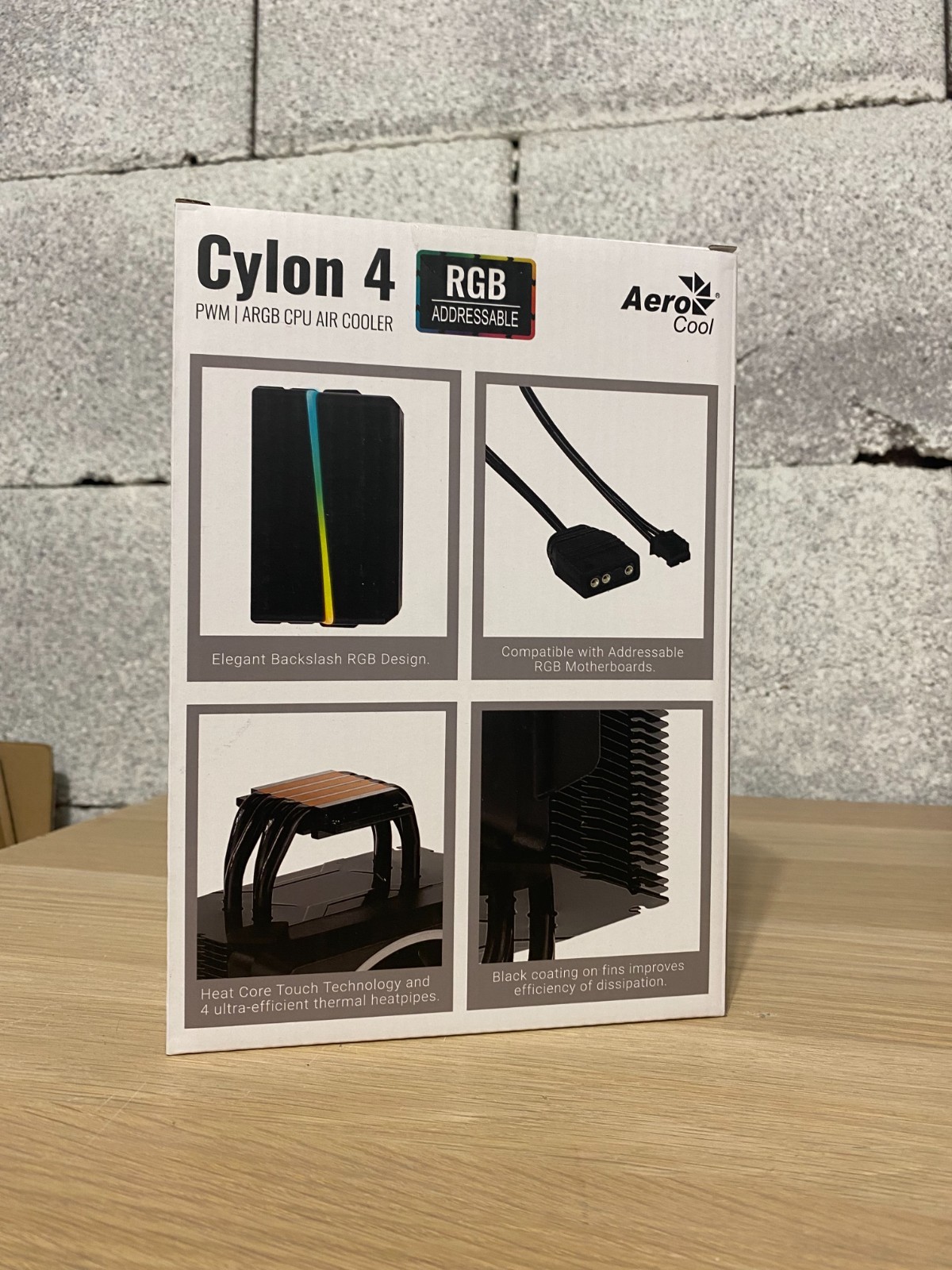 Aerocool Cylon 4 | 120mm CPU Cooler | ARGB LED | NEW | AMD/INTEL to AM5 / 1700