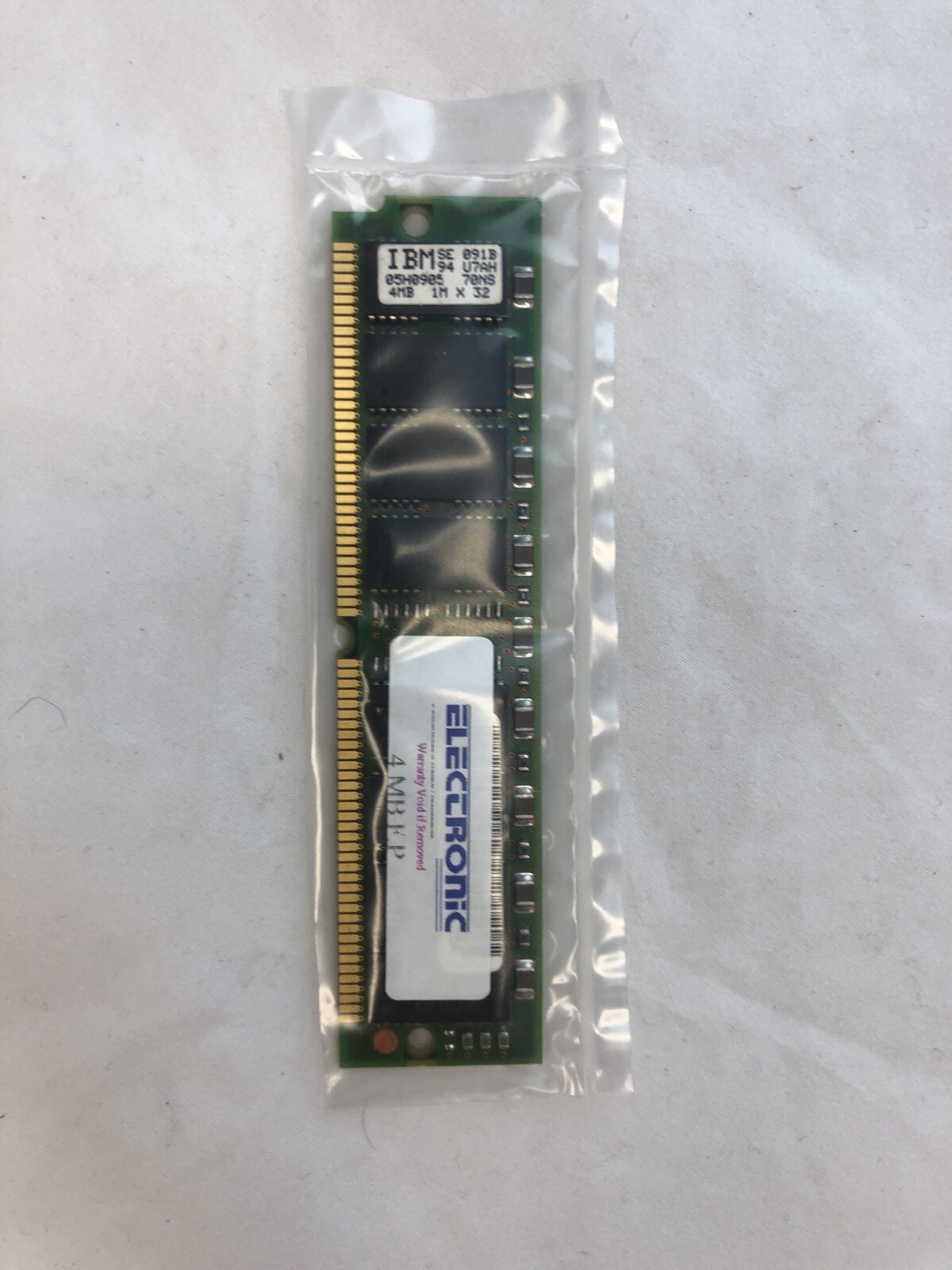 Original IBM FRU 92G7540 4MB 70NS 72 PIN SIMM 05H0905 92G7539 4 Meg Ram 1×32 FP