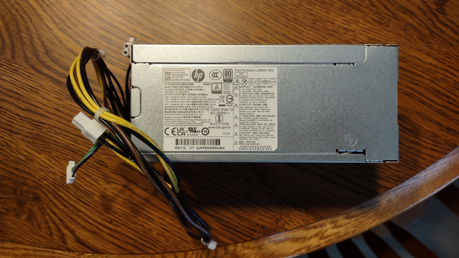 HP 310W 80+ Gold Power Supply, L08262-002