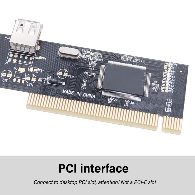 480Mbps PCI to USB 2.0 Extension Card Adapter Expansion Card USB 2.0 5 Port