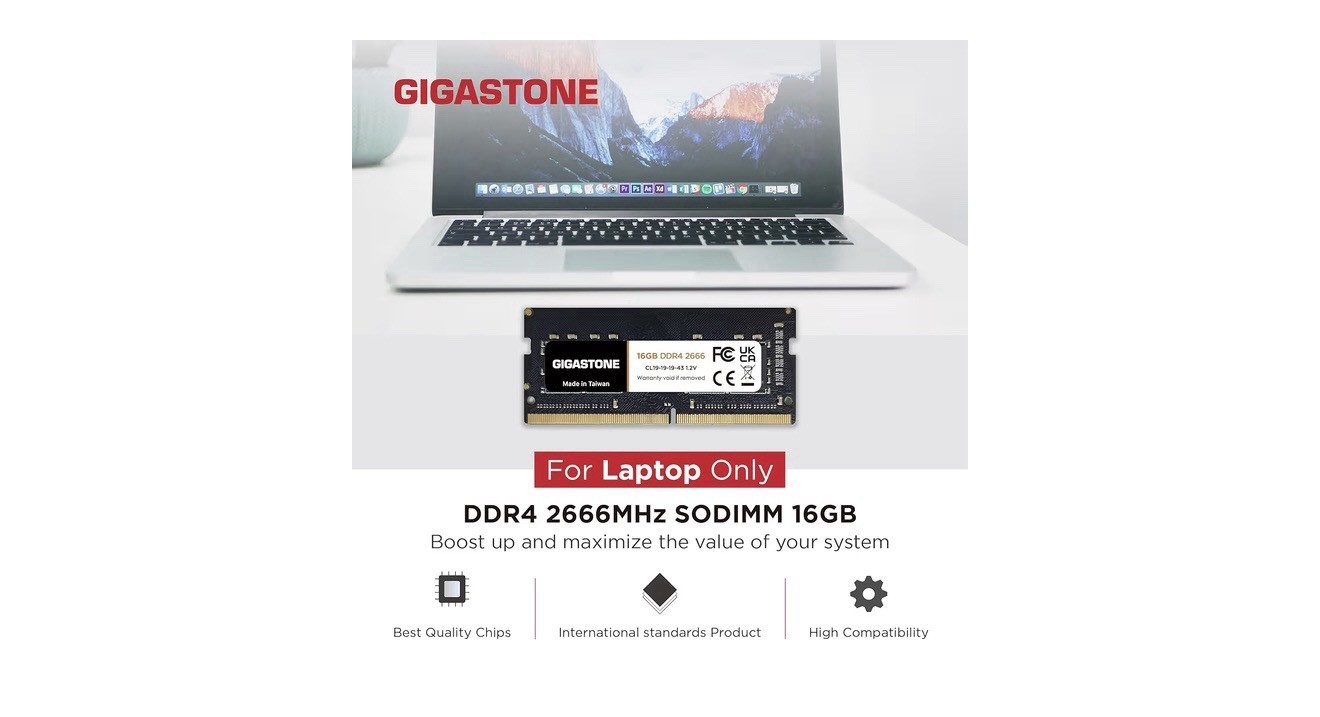 【DDR4 RAM Laptop Only】 GIGASTONE 16GB DDR4 2666MHz (2400MHz or 2133MHz)