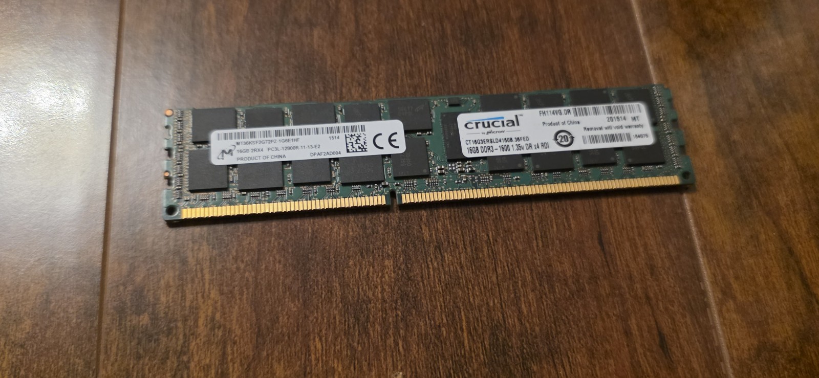 Crucial 16GB Single DDR3L 240-Pin Server Memory Module (CT16G3ERSLD4160B)