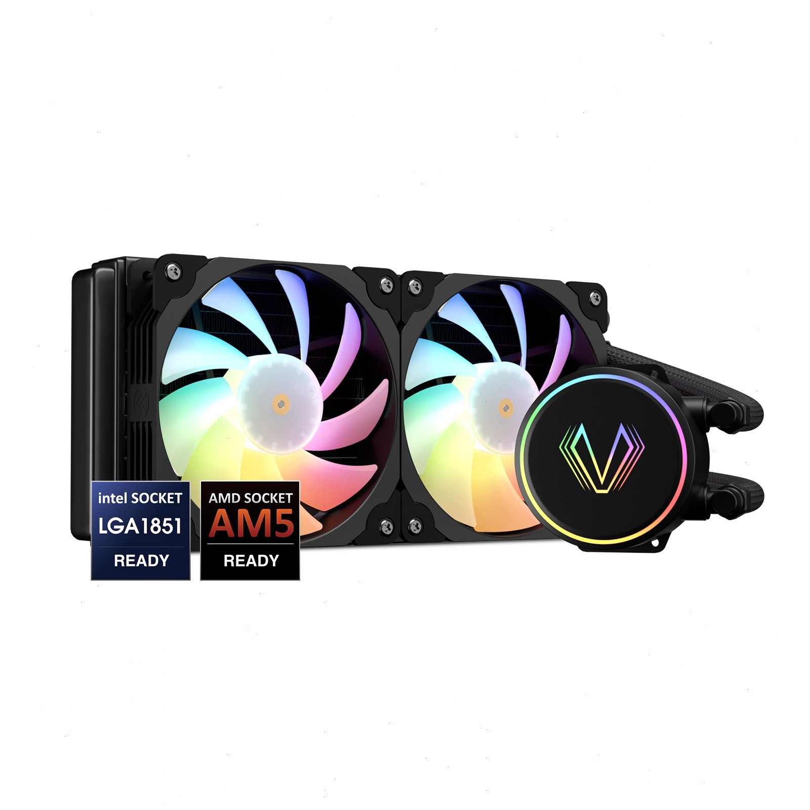 Vetroo V240 240mm AIO Liquid CPU Cooling System, for Intel & AMD – Black