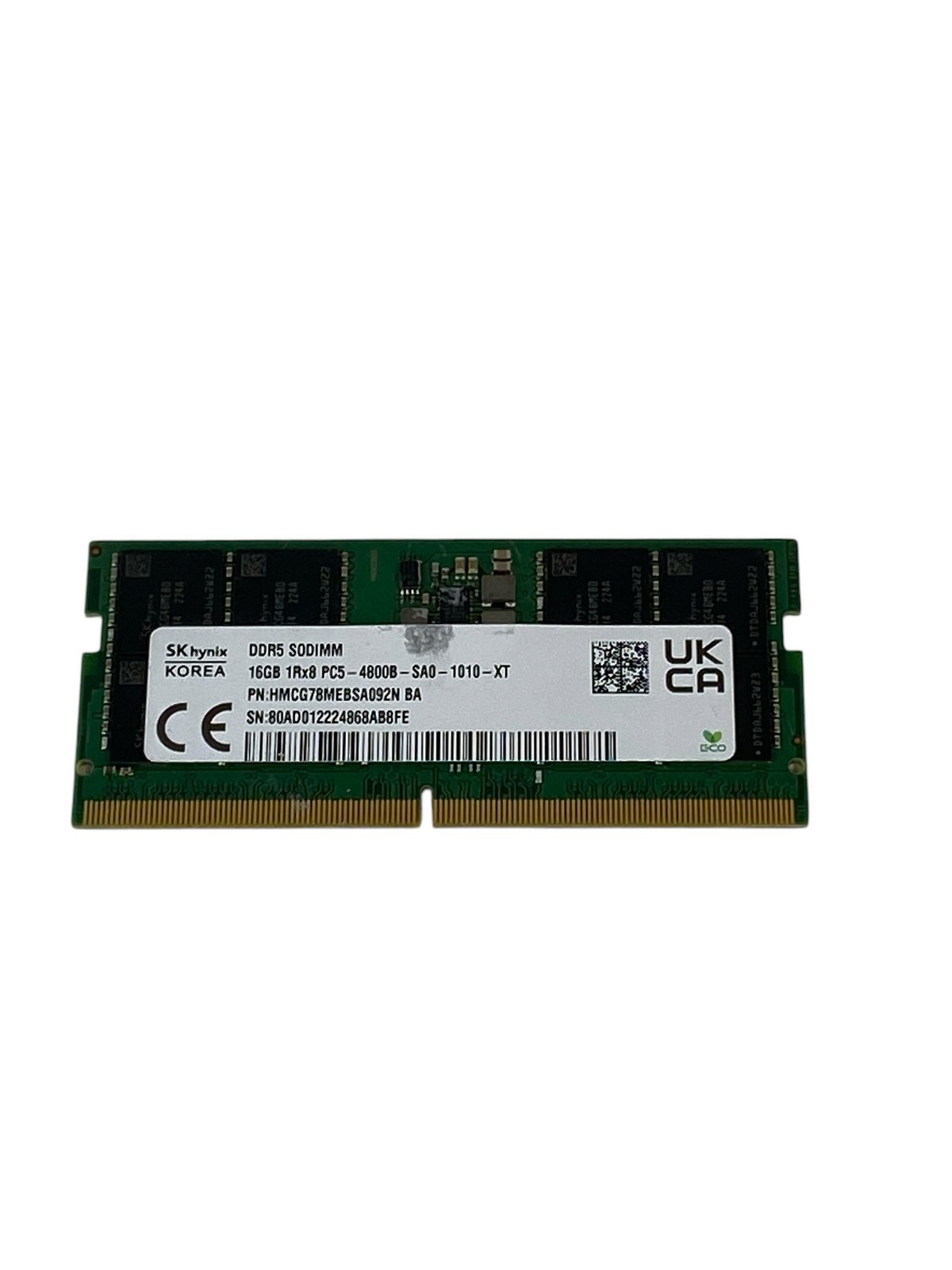 SK Hynix 16GB 1Rx8 PC5-4800B-SA0-1010 DDR5 Laptop Ram
