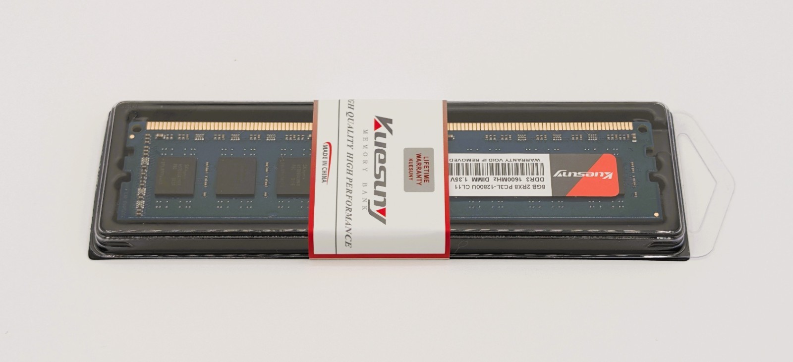 Kuesuny 8GB DDR3L 1600MHz Desktop RAM Memory PC3L-12800U CL11 1.35V 240-Pin