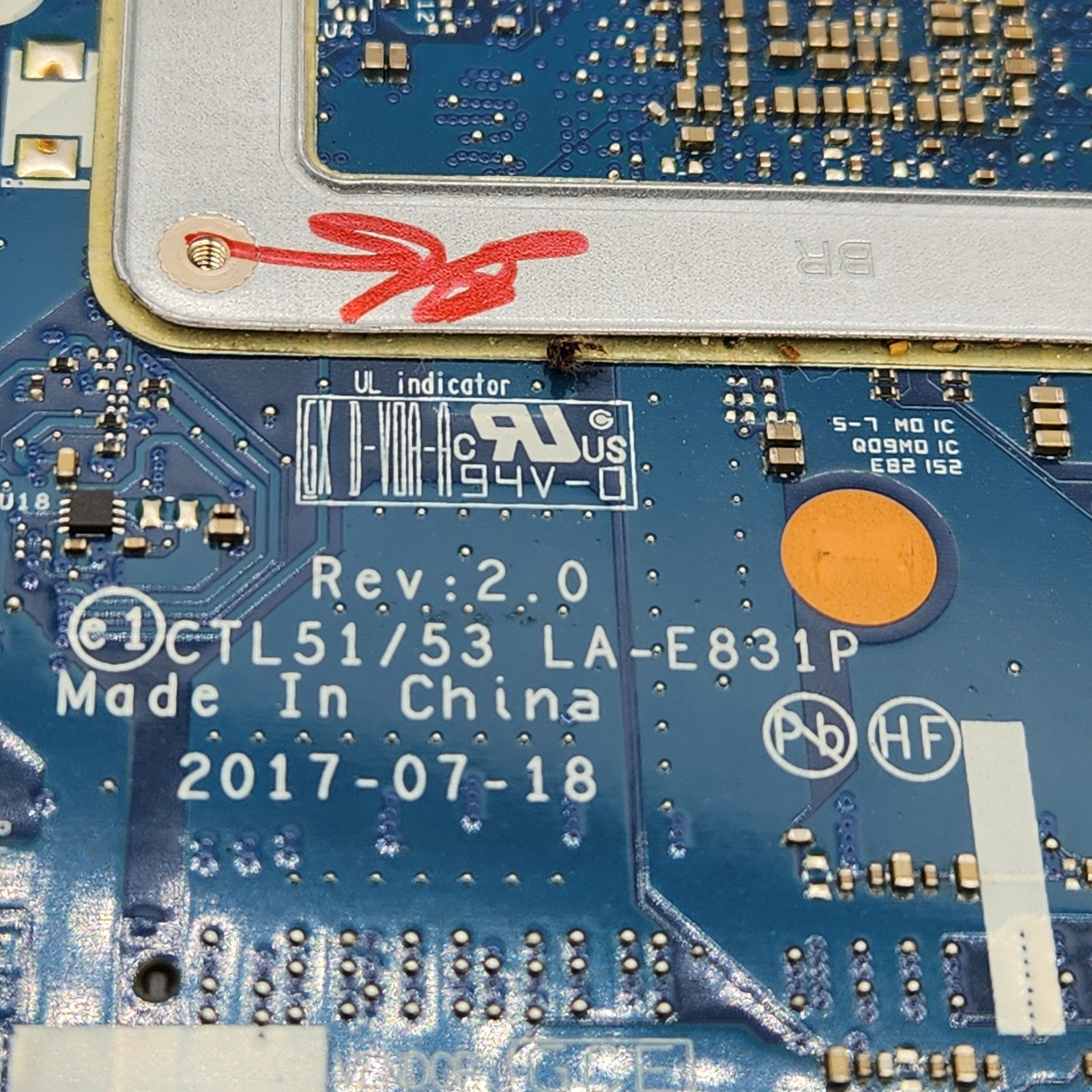 LA-E831P Laptop Motherboard AMD A12-9720P 2.7GHz for HP 15-BW016CY