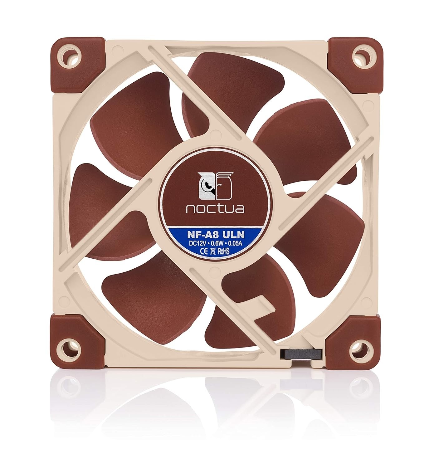 Noctua NF A8 FLX Premium Quiet Fan Adaptors Anti-Vibration Pads 3-Pin 80mm Brown