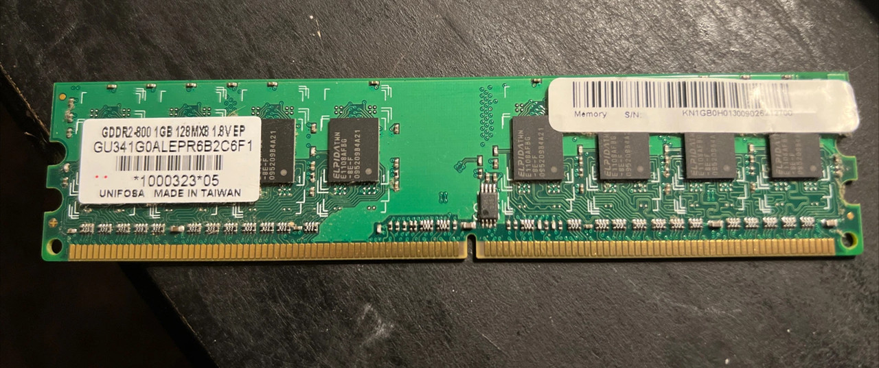 Desktop RAM GDDR2-800 1GB 128MX8 1.8V EP DIMM | Tested
