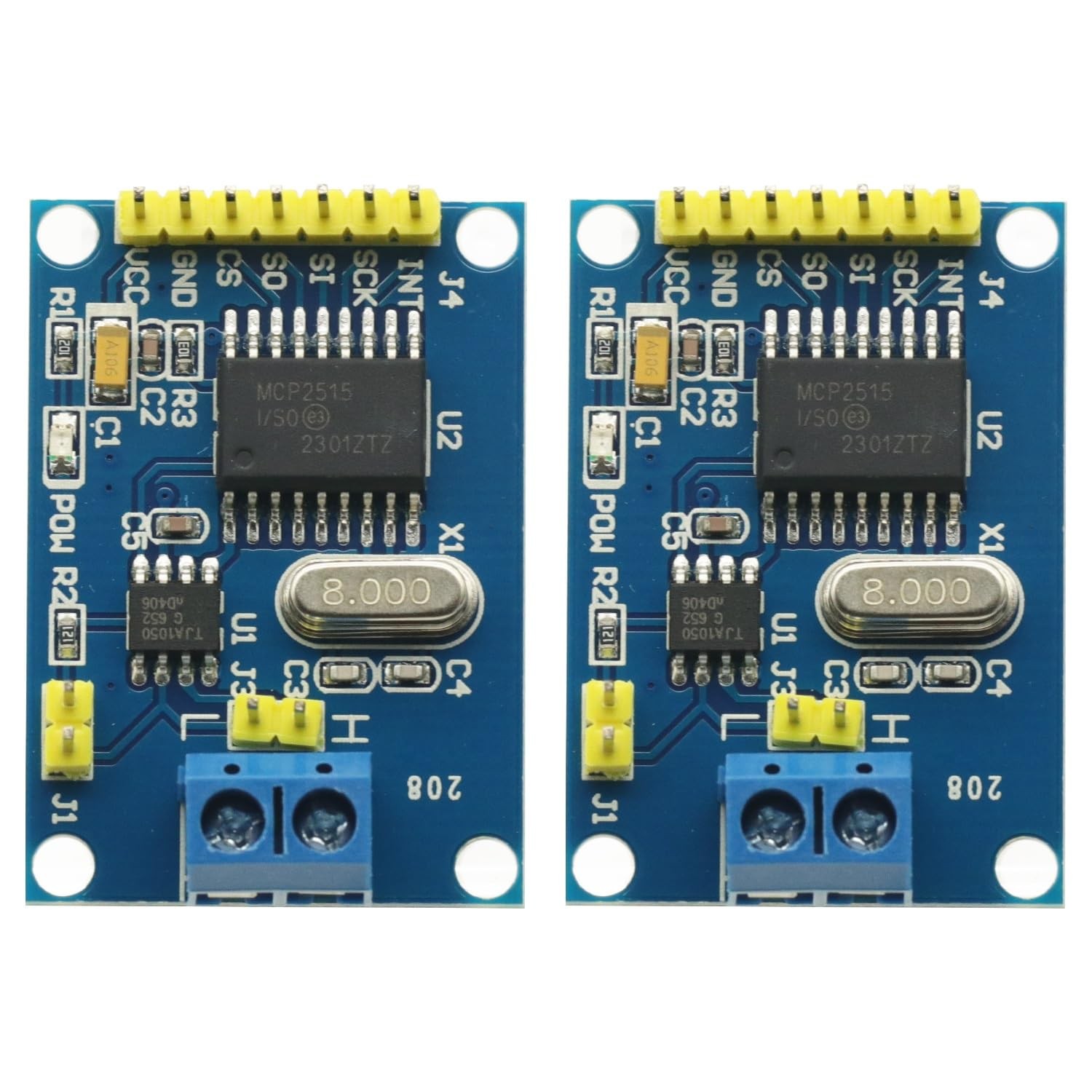 2 PCS MCP2515 CAN Bus Driver Module Board TJA1050 Receiver SPI for 51 ARM