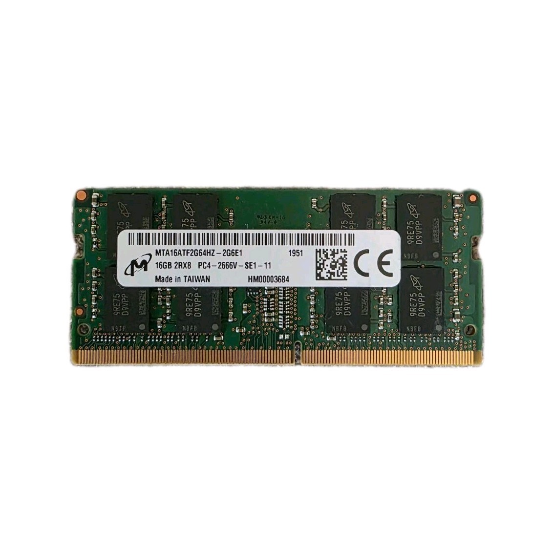 16GB Micron DDR4 2666MHz PC4-2666V SO-DIMM Laptop RAM MTA16ATF2G64HZ-2G6E1