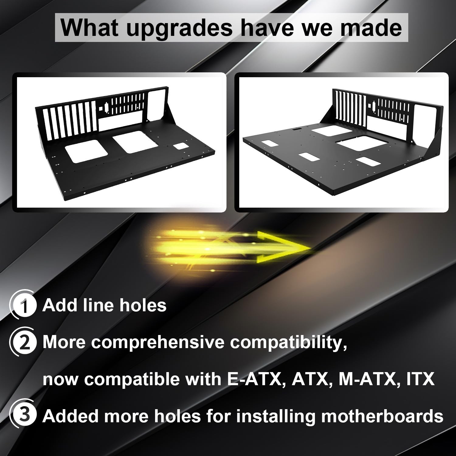 DIY E-ATX Open Gaming Computer Case Rack for ATX/M-ATX Builds