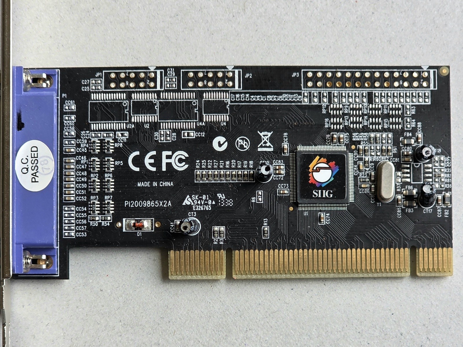 SIIG 1-Port ECP/EPP Parallel DB25 PCI Expansion Add-in Card. Model JJ-P01411-S1