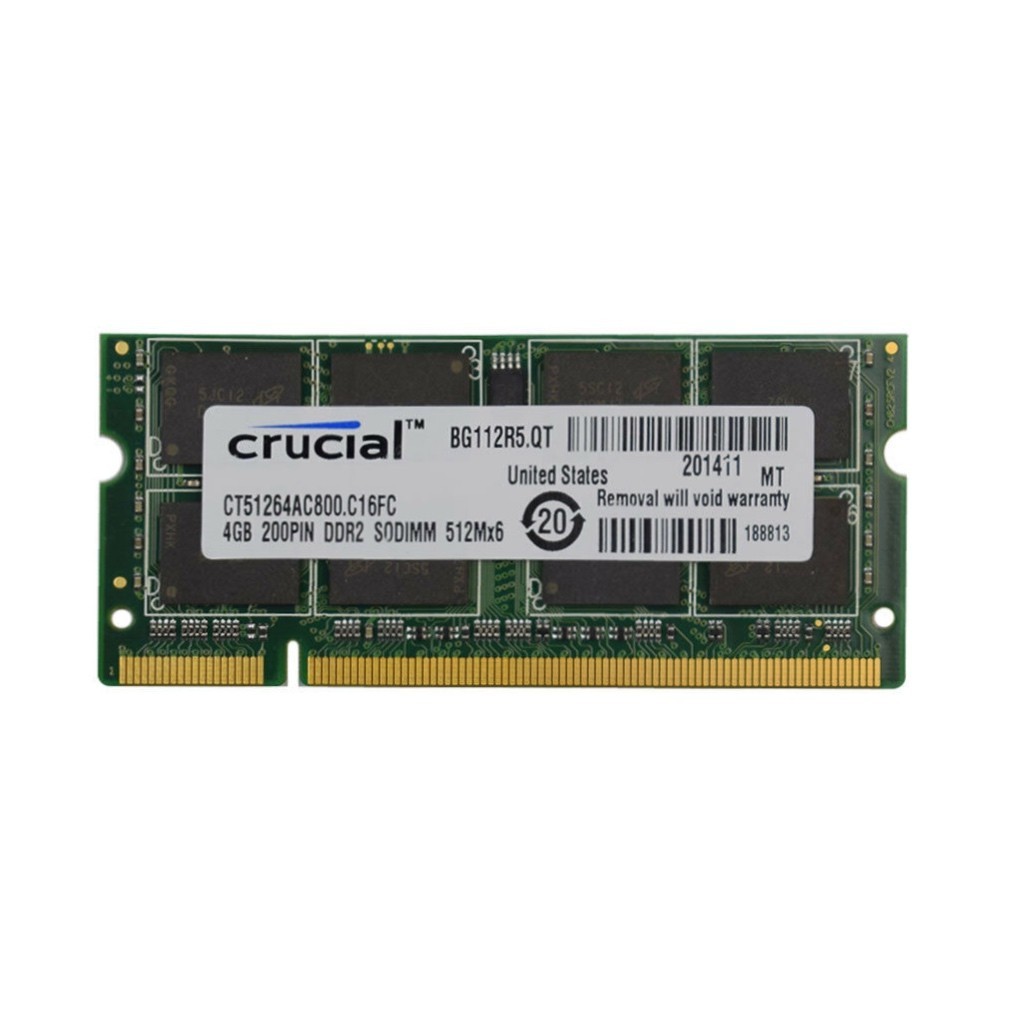 Crucial DDR2 2GB/4GB 8GB 800MHz PC2-6400 SODIMM Notebook Laptop Memory Ram Lot