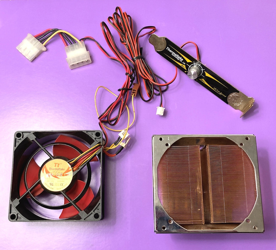 Thermaltake 80mm Computer CPU Fan and Heatsink with Potentiometer (NO Push Pins)