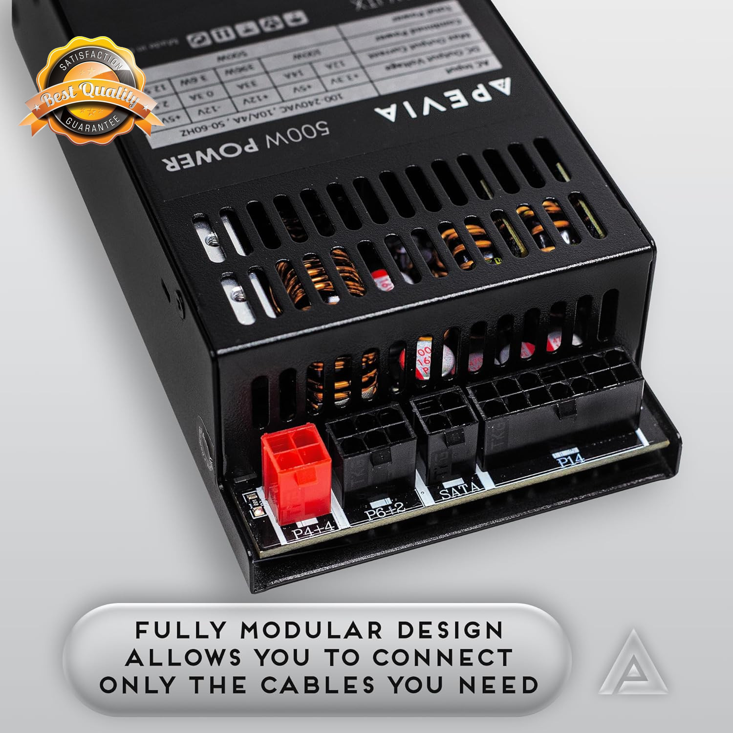 Flex ATX Mini ITX PSU 500W Fully Modular Power Supply 1U Active PFC 90V