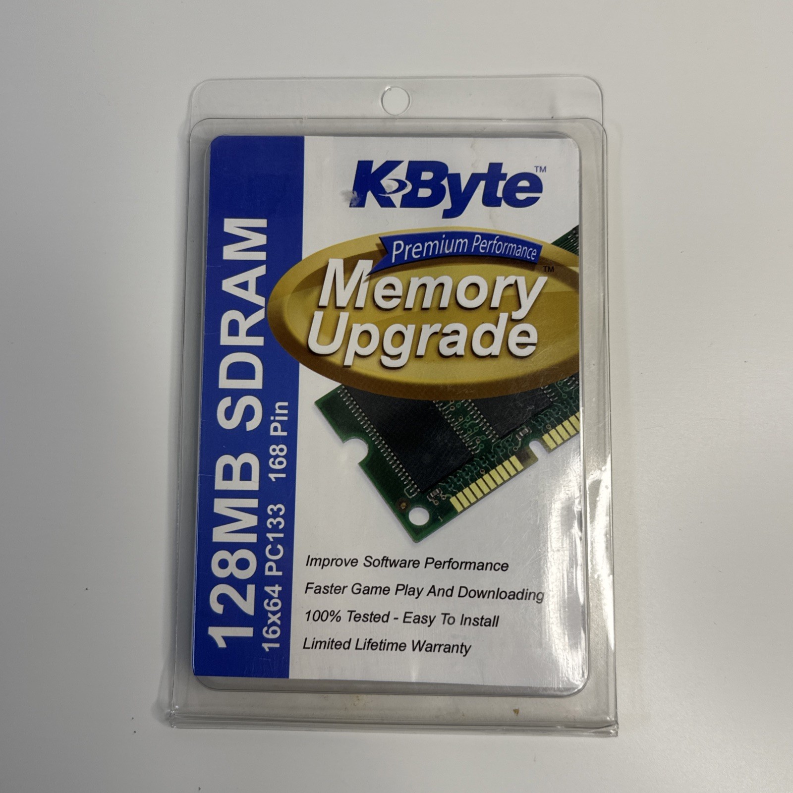 NEW K-Byte 128MB,SDRAM 16×64 PC133 168 pin Memory Upgrade New In Box – DW