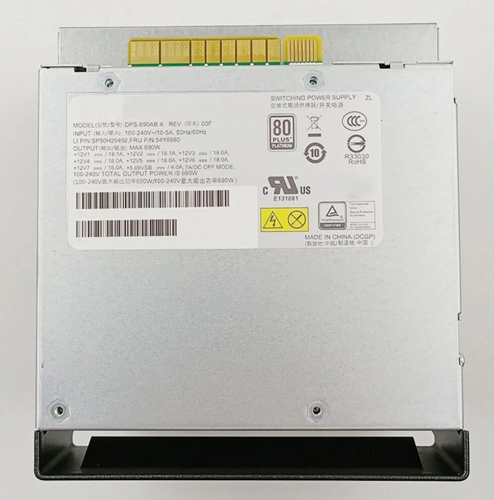 ONE . DPS-690AB A 54Y8980 for P720 P520 Power Supply 690W @106