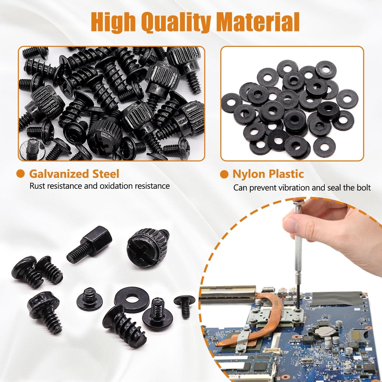 Computer Screws Motherboard Standoffs, PC Case, Fan, SSD, CD-ROM Screws for D…
