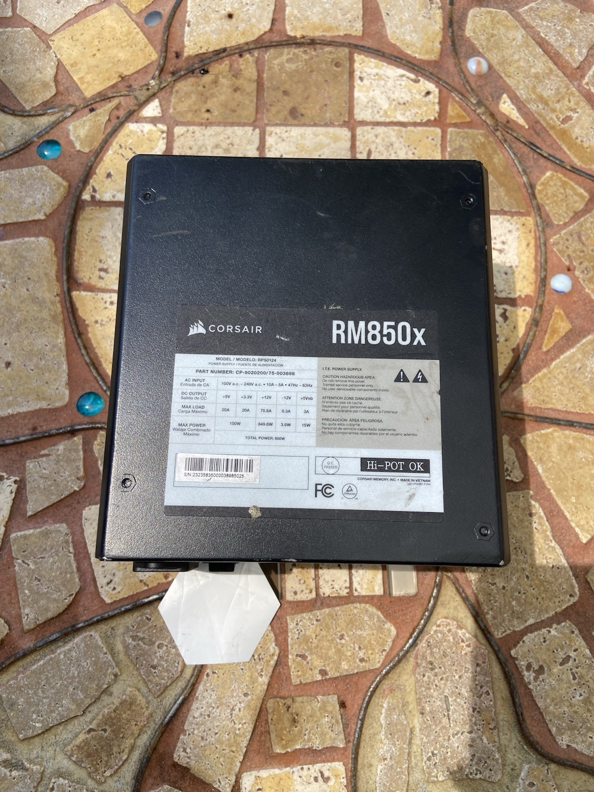 Corsair RM850x 850W 80+ Gold Fully Modular PSU Untested No Cables Parts