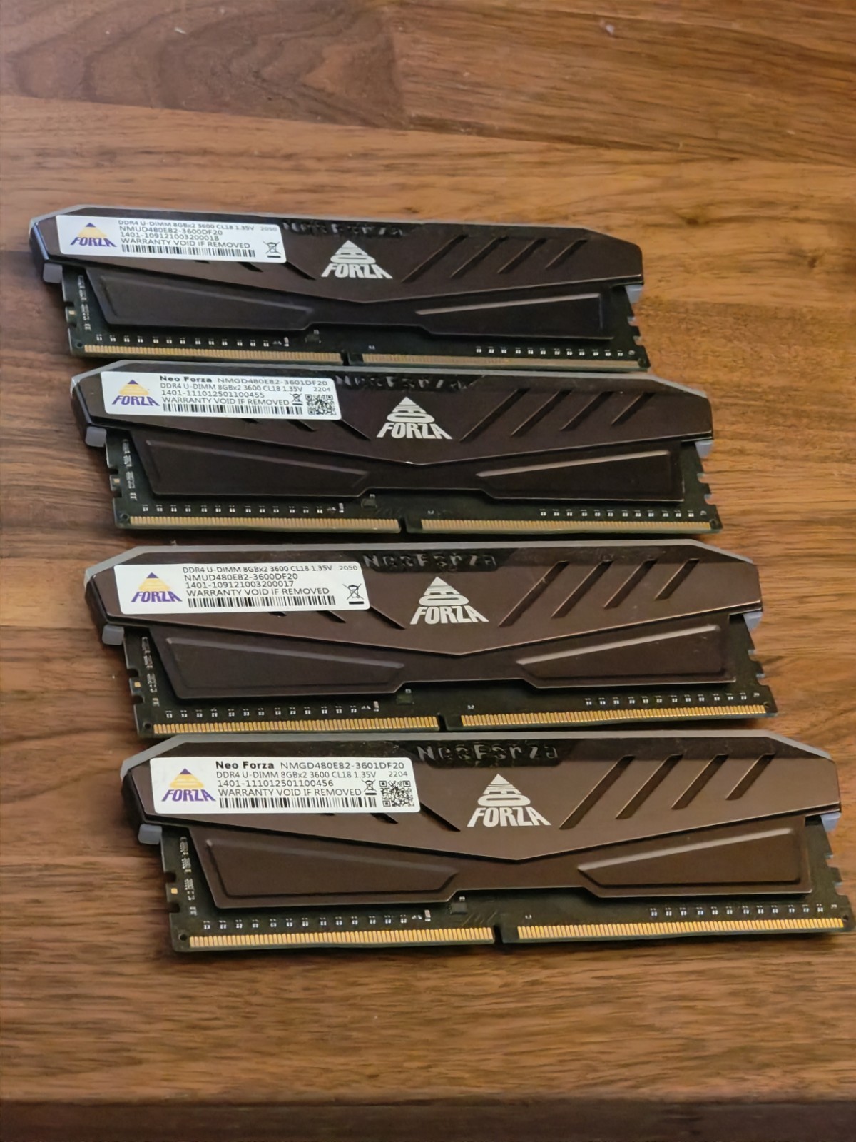 Neo Forza 32GB (4x8GB) DDR4 3600MHz CL19 Gaming Memory Kit NMGD480E82-3601DF20