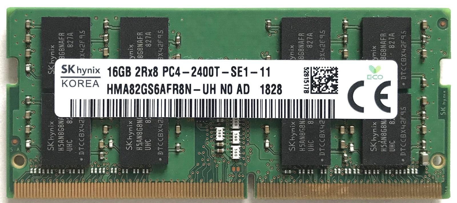 SK hynix 16GB 2Rx8 PC4-2400T-SE1-11 DDR4 19200MHz SDRAM HMA82GS6AFR8N-UH