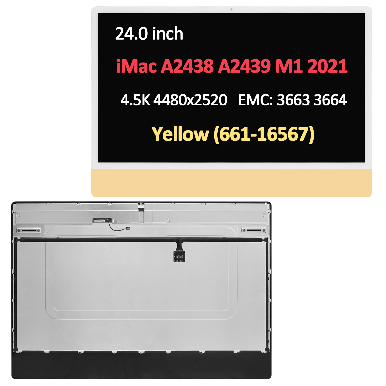 661-16567 LCD Screen Replacement 24″ for Apple iMac M1 2021 A2438 EMC 3663 3664