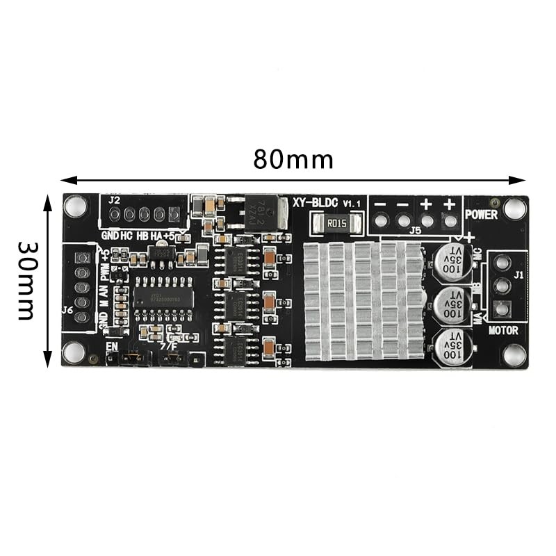 XYBLDC 3 Phase DC Brushless Hall Motor Controller Module 12V30V 200W PWM