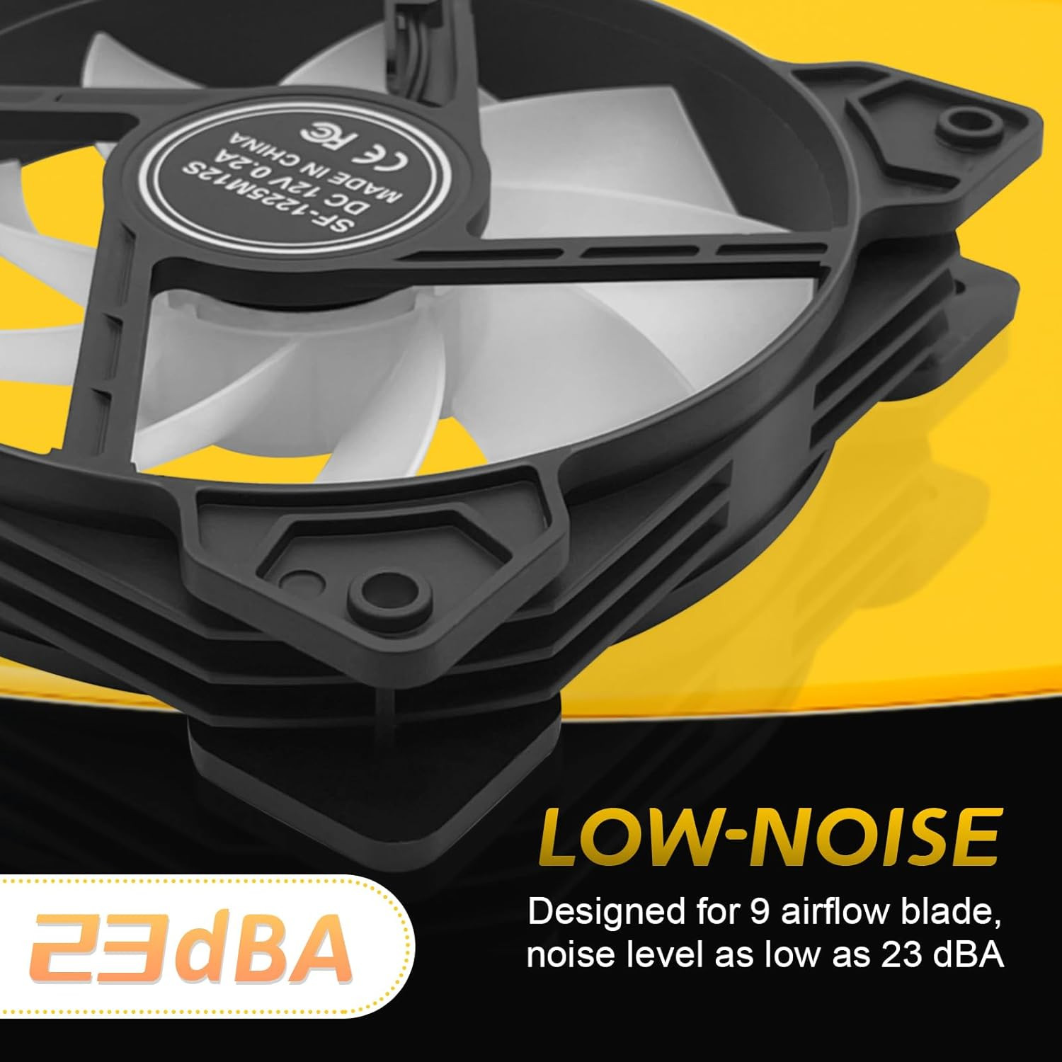 120Mm ARGB Fans 4PIN PWM Computer Case Cooler up to 1600 RPM CPU Quiet Hydraulic