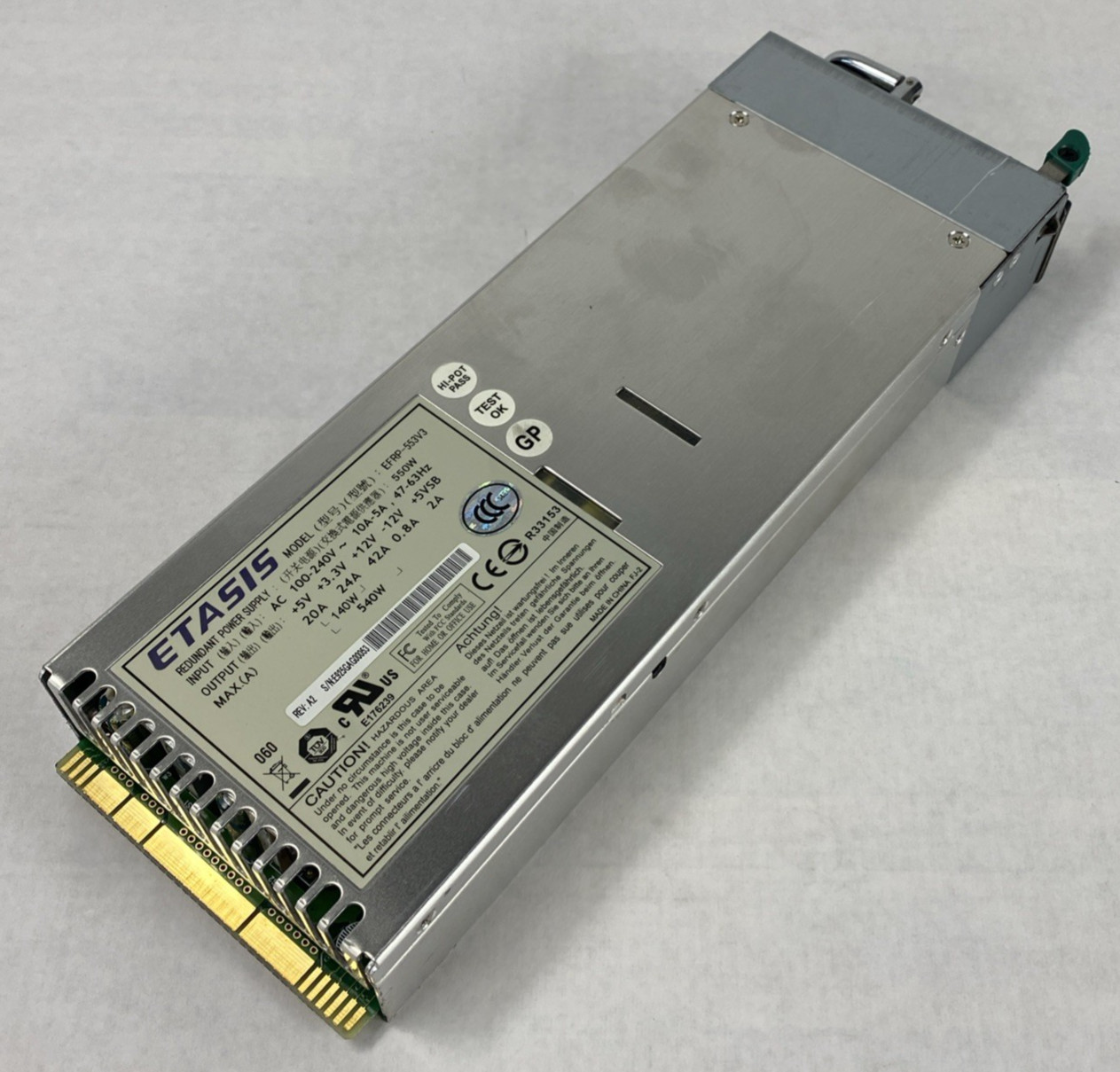 ETASIS Model EFRP-553V3 550W Redundant Power Supply