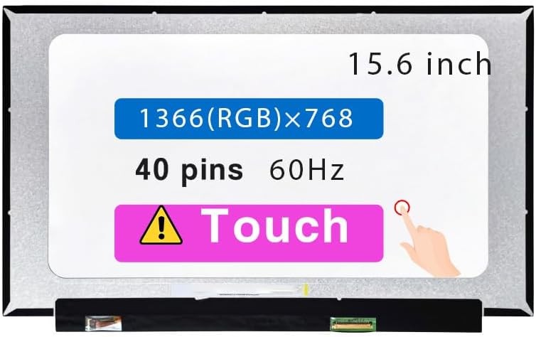 15.6″ LCD Screen for HP Probook 450 G6 HD 40pin Touch Display