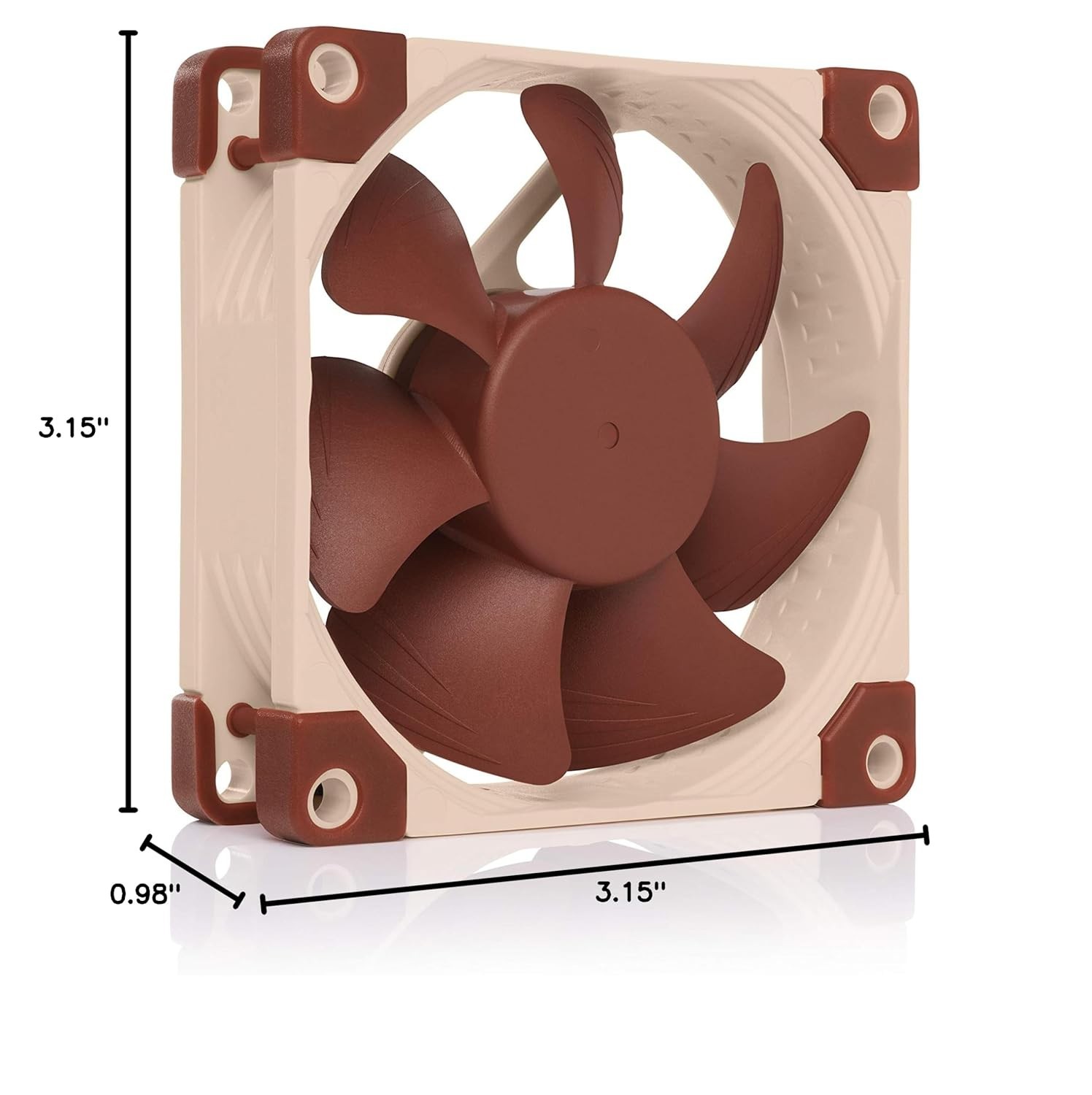 Noctua NF A8 FLX Premium Quiet Fan Adaptors Anti-Vibration Pads 3-Pin 80mm Brown