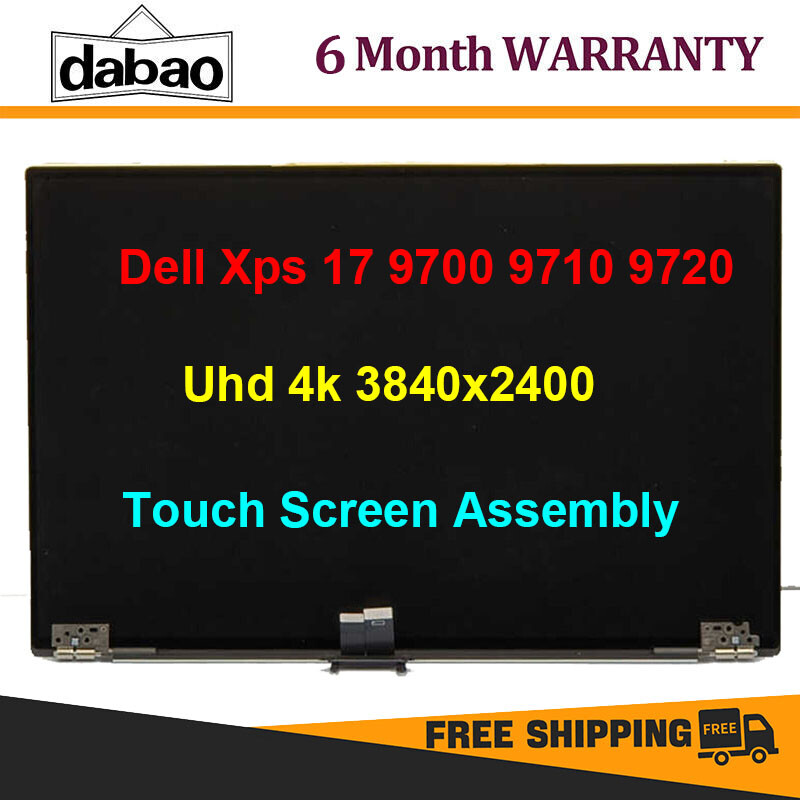 17.0″ Dell XPS 17 9710 UHD+ 3840×2400 LCD Touch Screen Assembly Display Complete