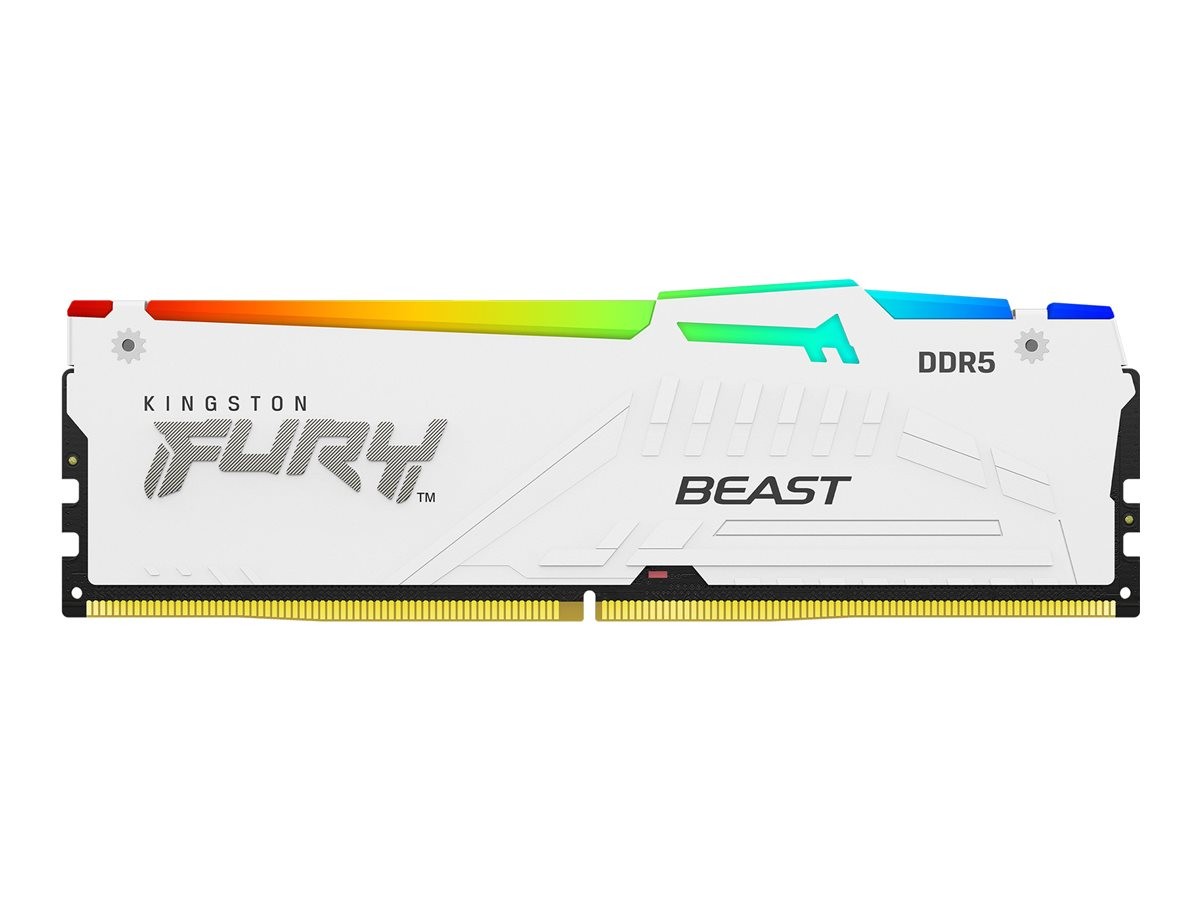 Kingston 6400Mt/s Cl32 Dimm Fury Beast White Rgb Expo 16GB KF564C32BWEA-16