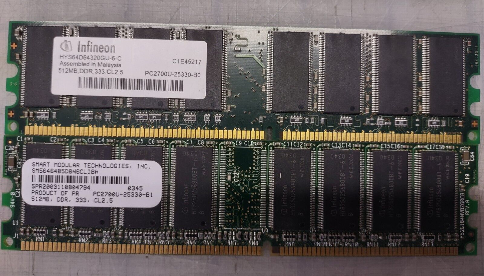 8 – USED MISC RAM – TWO-PC2, TWO-PC3, FOUR-PC1