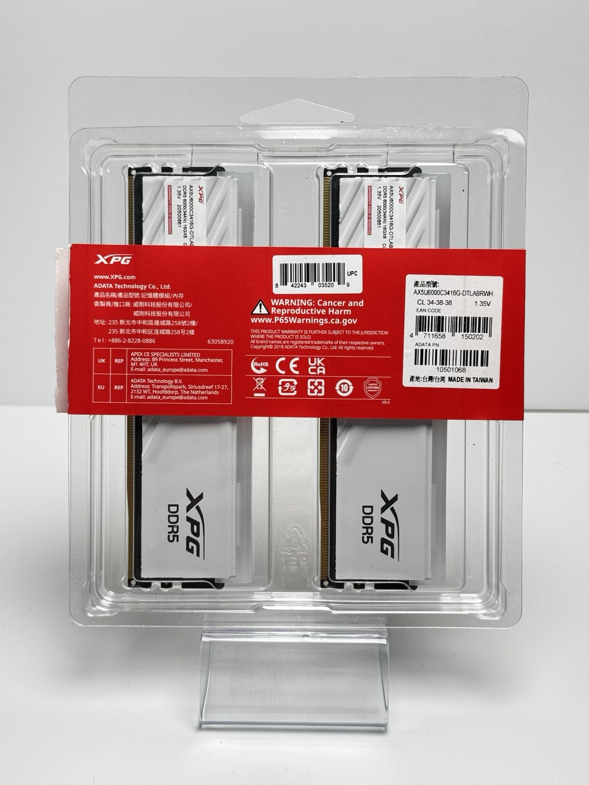XPG LANCER BLADE RGB 32GB (2 x 16GB) DDR5 6000 UDIMM DESKTOP RAM – WHITE