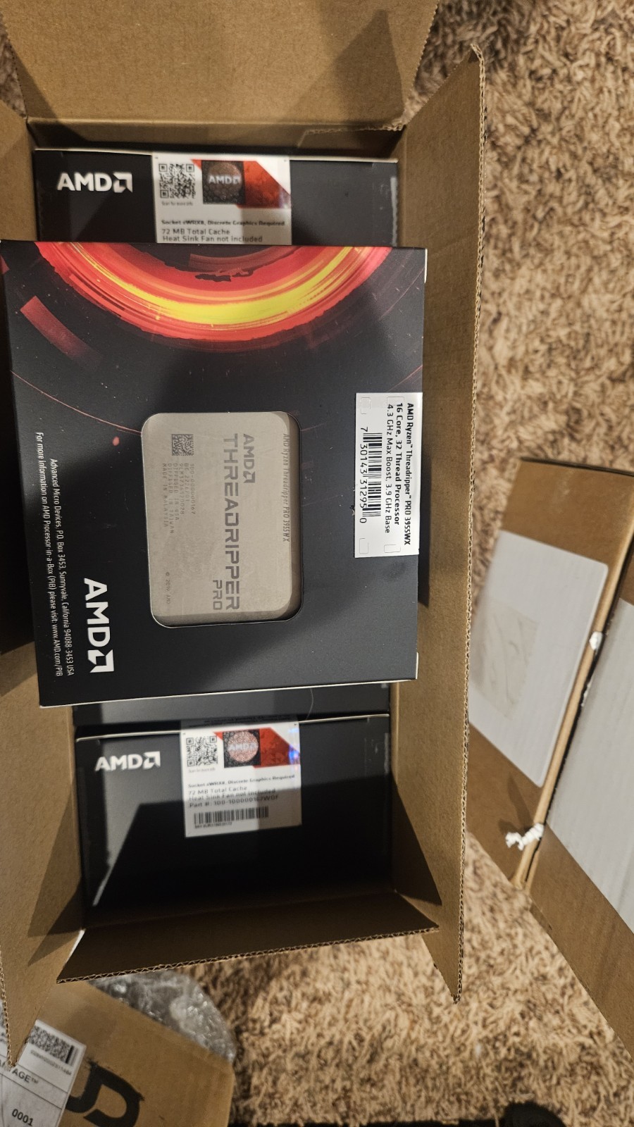 AMD Ryzen Threadripper PRO 3955WX 3.9 GHz 16-Core Retail box Brand New Unlocked