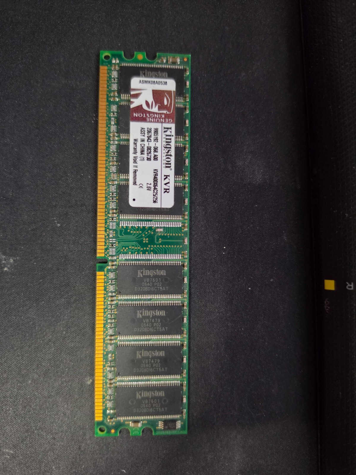 Kingston KVR400X64C25/256 256MB DDR PC-3200 400MHz Memory Ram