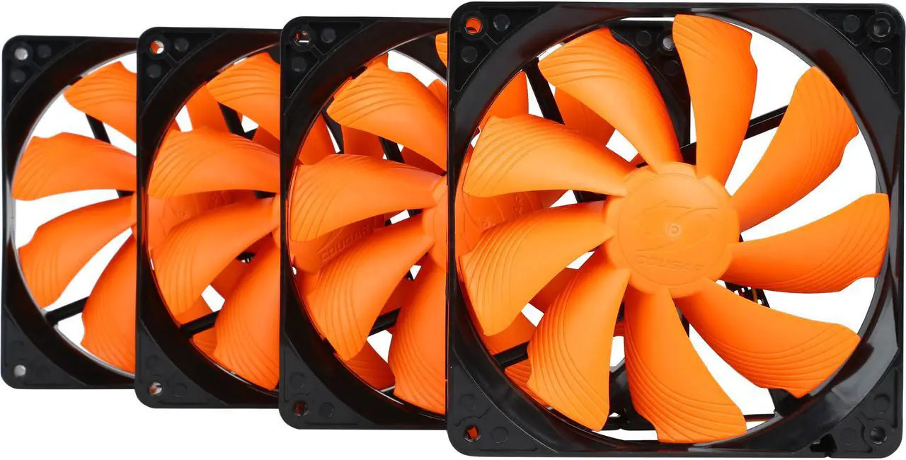 Cougar TURBINE CF-T14S4 140mm Orange Blade Case Fan (4 Pack)