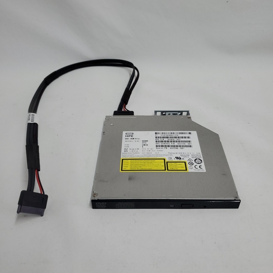 HPE 652296-001 DVD-ROM Server SATA 9,5mm HPE 702836 w/ SATA/Power Cable