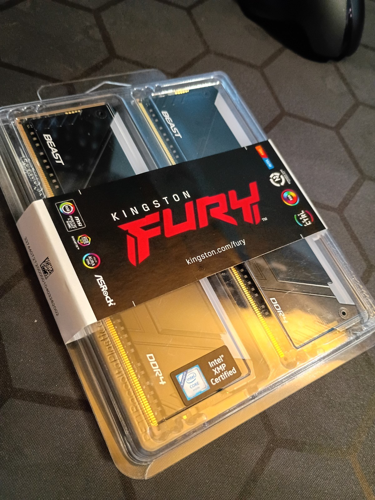 Kingston Fury Beast RGB 16GB (2x8GB) 3600MHZ DDR4 Desktop PC Memory RAM