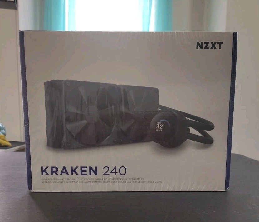 NZXT Kraken 240mm AIO CPU Liquid Cooler – Customizable 1.54″” Square LCD
