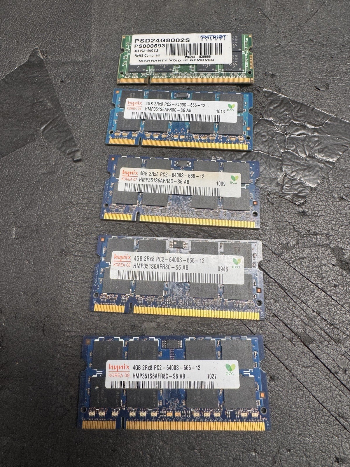 Lot Hynix 4GB DDR2 800MHz PC2-6400S SO-DIMM Laptop RAM Memory 200Pin 5pcs