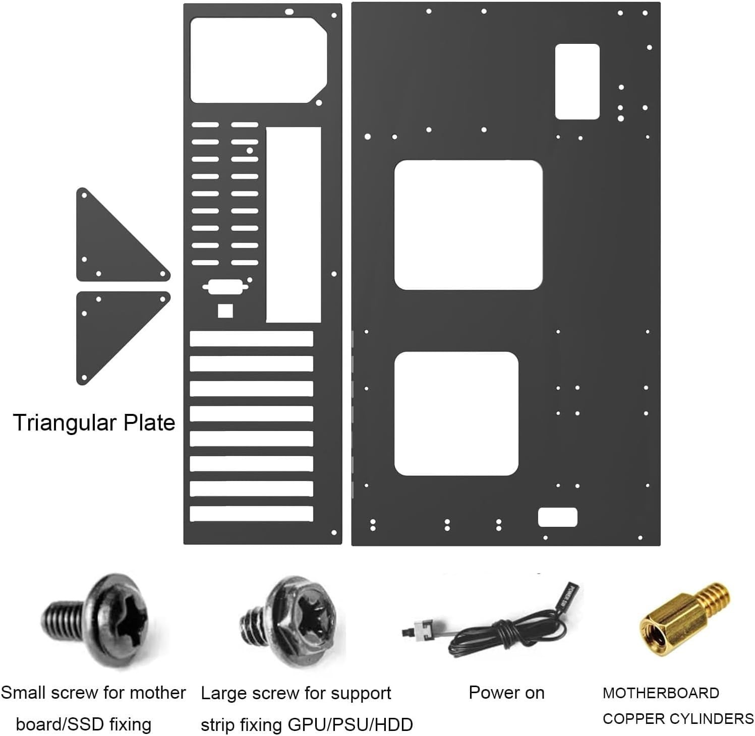 RGB Lighting Open Chassis for ATX/M-ATX/ITX Motherboards – Versatile and Durable