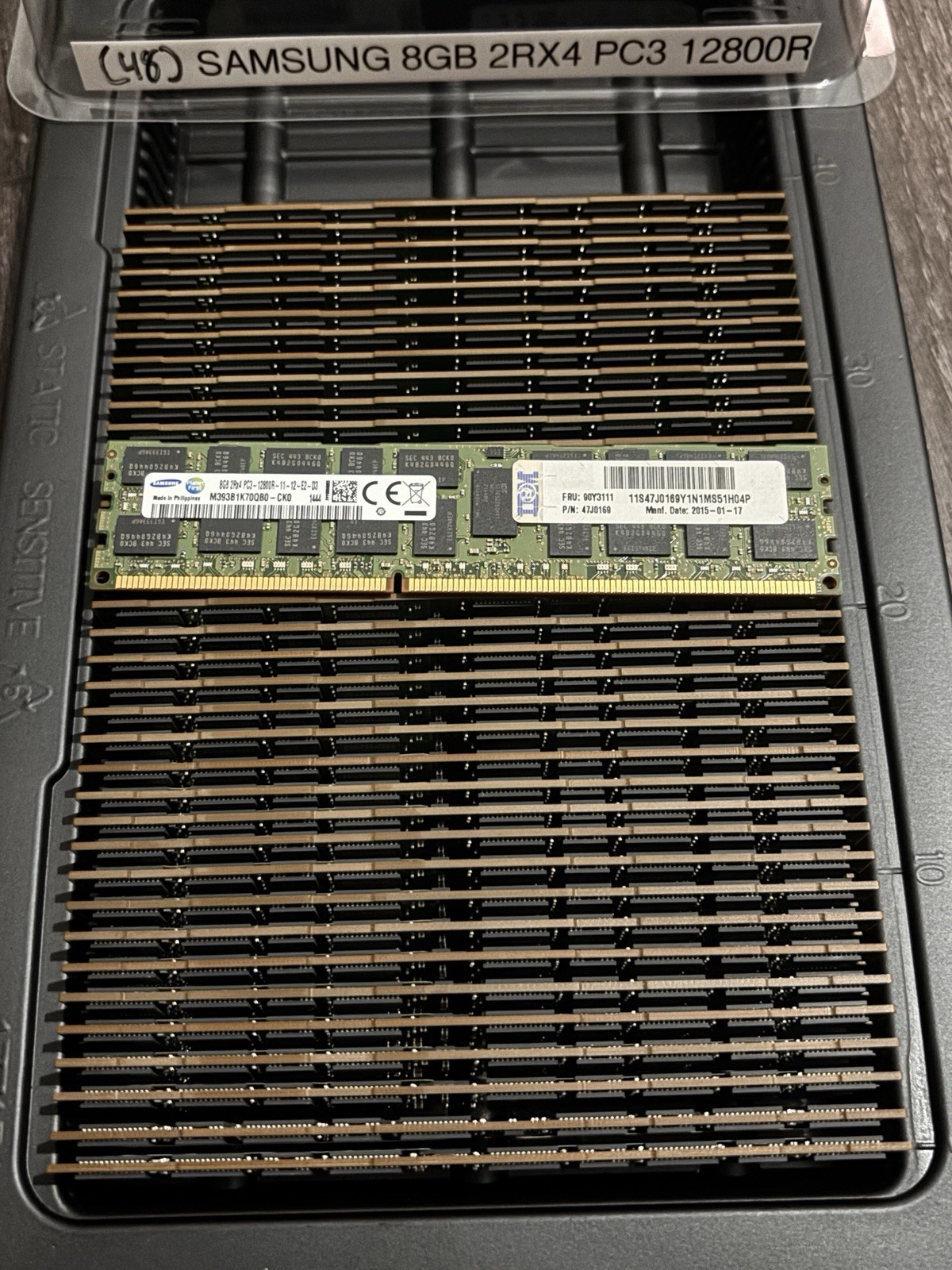 LOT OF 38 Samsung 8GB 2Rx4 PC3-12800R DDR3 ECC RAM (304GB)