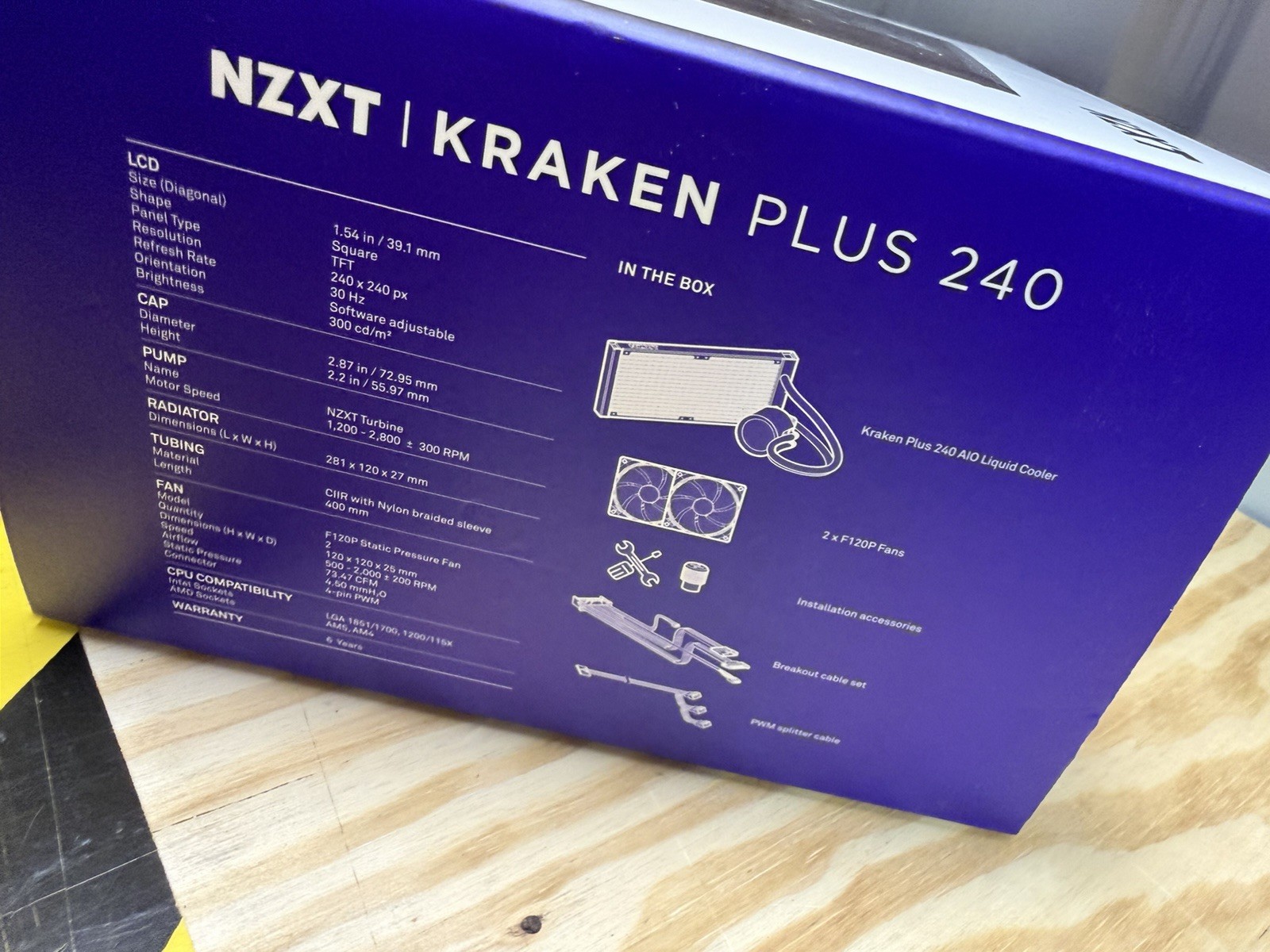 Kraken Plus 240 – AIO CPU Liquid Cooler – 240mm Radiator – 2 x F120P Fans