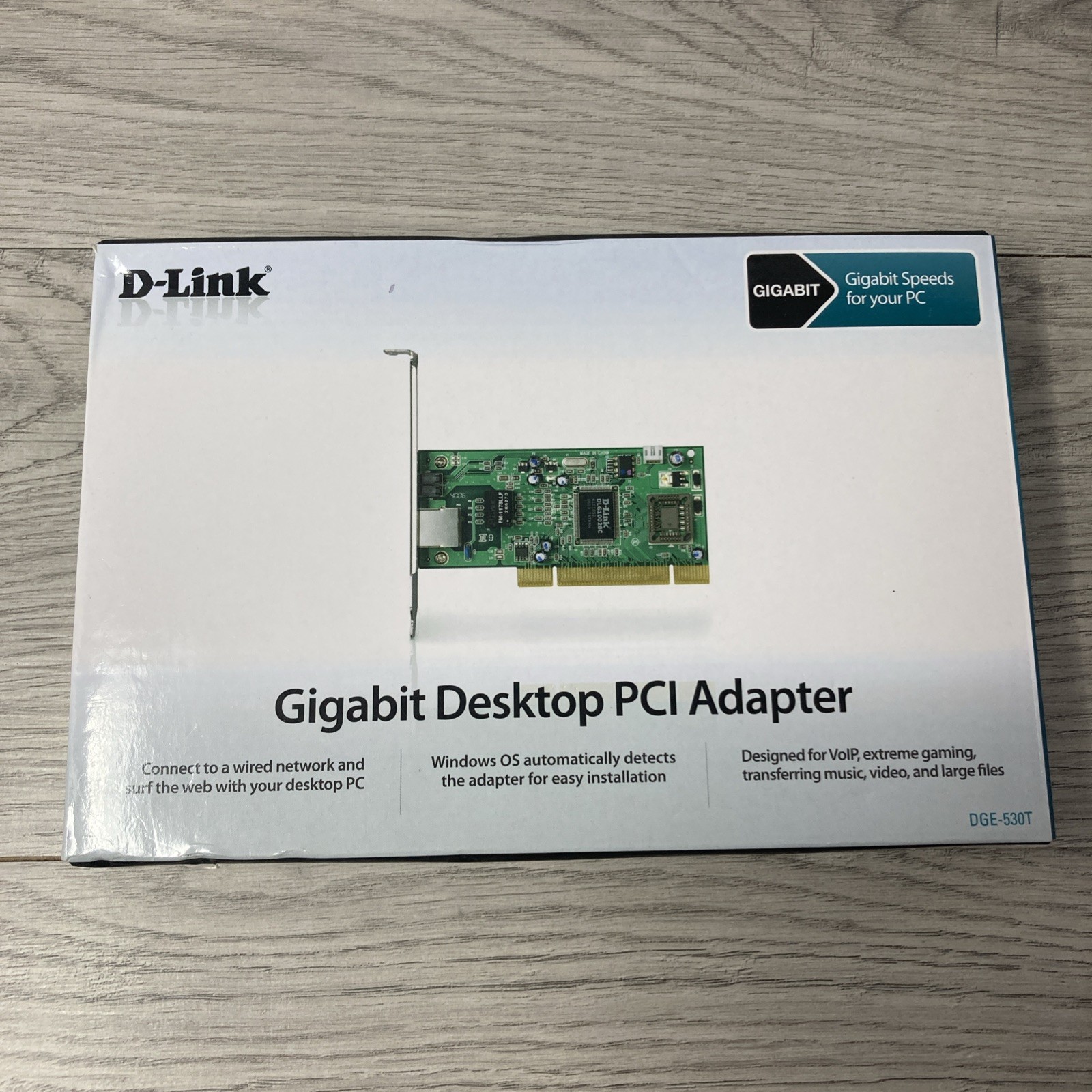 D‑Link DGE‑530T Gigabit Desktop PCI Network Card – Model DGE‑530T – UPC 90069251
