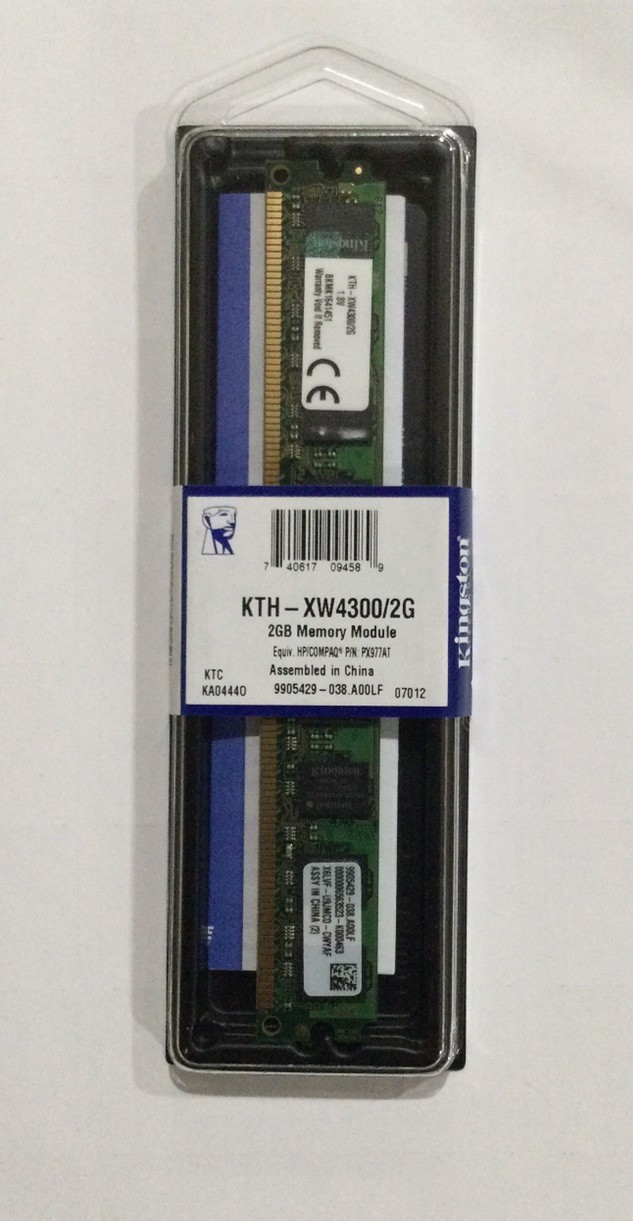 Kingston KTH-XW4300/2G PC2-5300 DDR2 667 MHz 240Pin 2GB Non-ECC RAM Low Profile