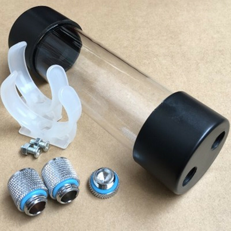 Computer water cooled cylinder 4.5CM*15CM water tank + outer diameter 8*12 plug