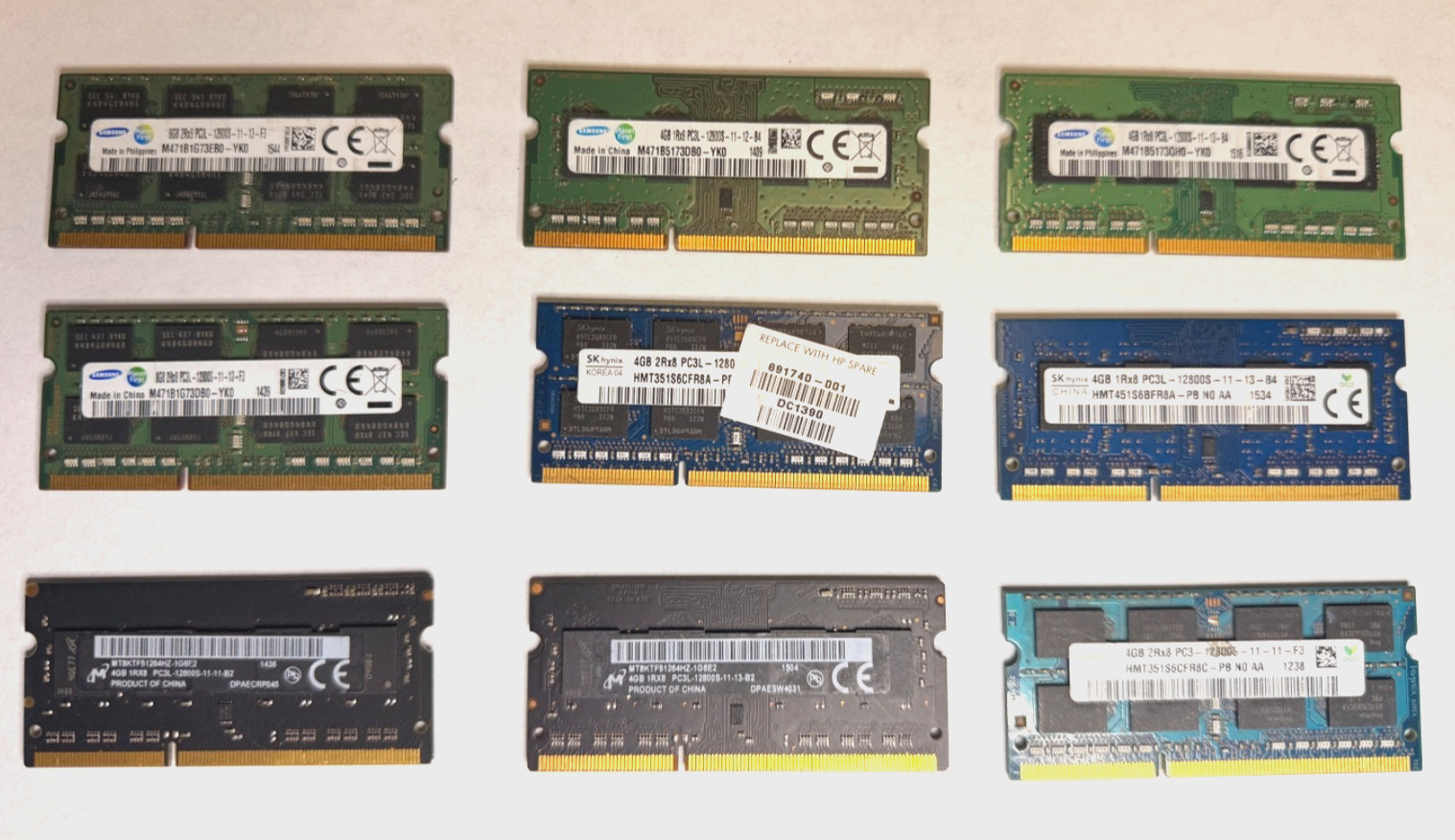 SAMSUNG SKhynix SAMSUNG 4GB 8GB PC3-12800 1600 MHz PC3-12800 DDR3 Memory